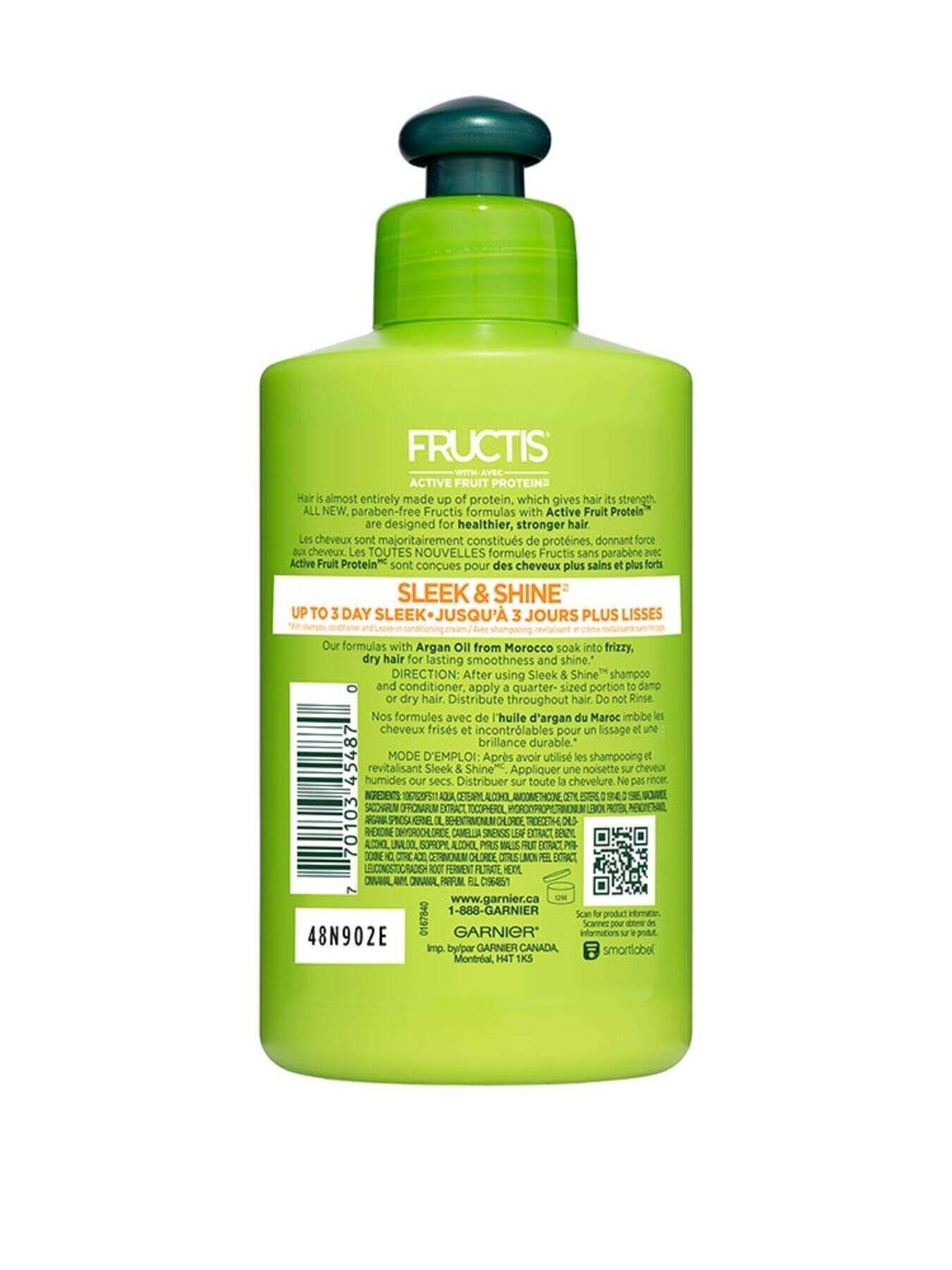 garnier hair mask fructis sleek shine leave in cream 300 ml 770103454870 t2